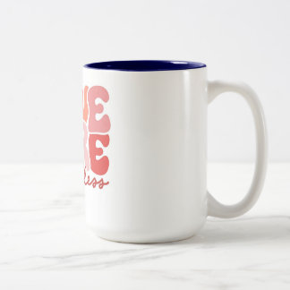 Taza Bicolor Amor vibrante, más preocupación menos motivación