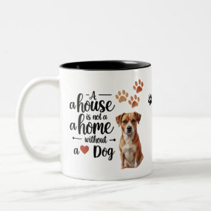 Taza Bicolor Amor y garras - Perro cita dos dedos