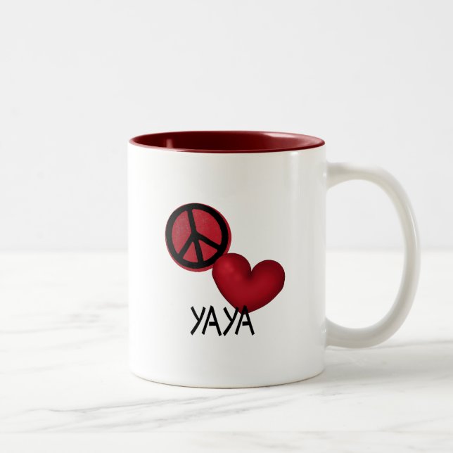 Taza Bicolor Amor YaYa de la paz (Derecha)