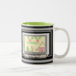 Taza Bicolor Añadir el dibujo secundario con marco de color Per