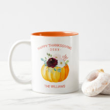 Añadir tu propio texto calabaza floral personaliza