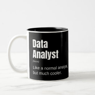 Taza Bicolor Analista de datos divertido dicho genial analista