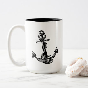 Taza Bicolor Ancla Náutica