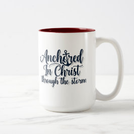 Taza Bicolor Anclado en Cristo