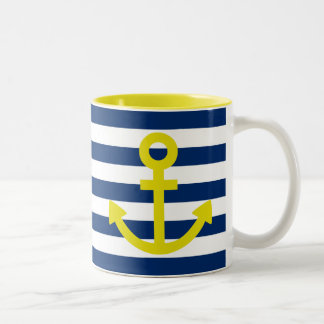 Taza Bicolor Anclas Aweigh