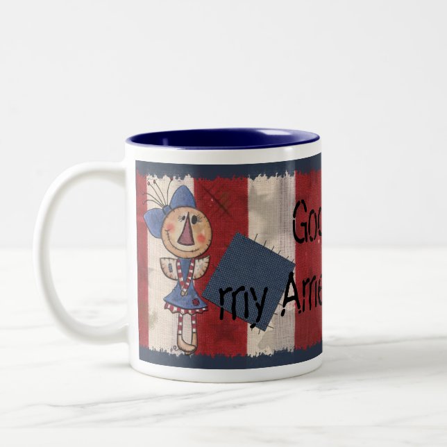 Taza Bicolor Ángel Americano Primitivo (Izquierda)