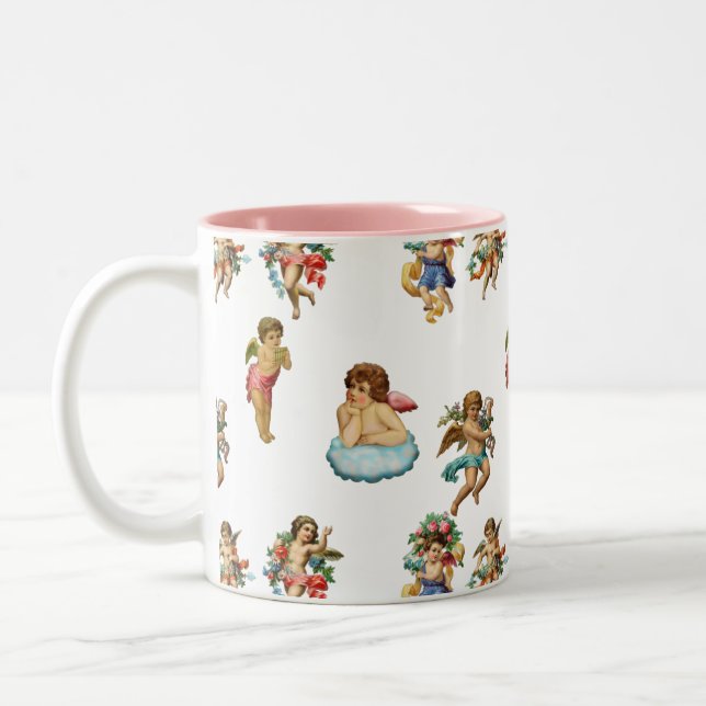 Taza Bicolor angel cherub antiguo (Izquierda)