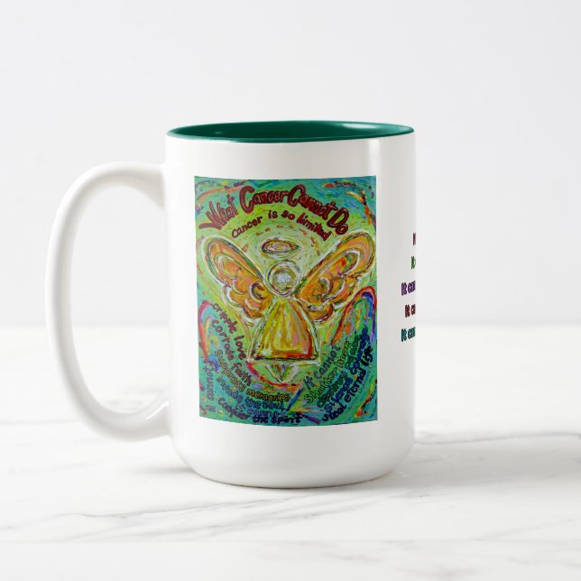 Taza Bicolor Ángel de cáncer de arco iris (Izquierda)
