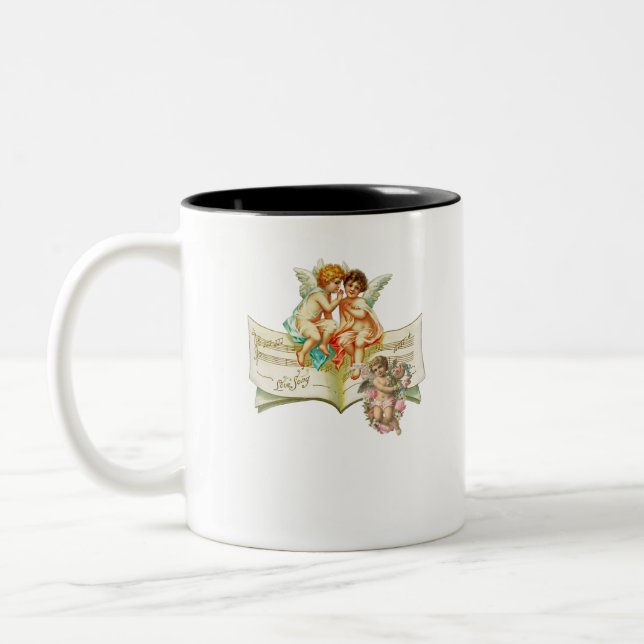 Taza Bicolor ángel de música cherubs (Izquierda)