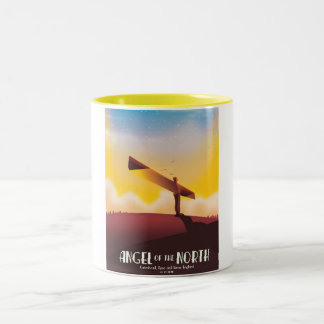 Taza Bicolor Ángel del poster de viajes de la Vintage del Norte