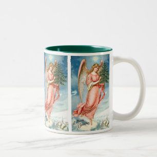Taza Bicolor Ángel encantador del navidad