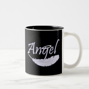 Taza Bicolor Ángel púrpura