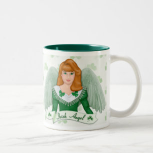 Taza Bicolor Ángel y pancarta irlandeses