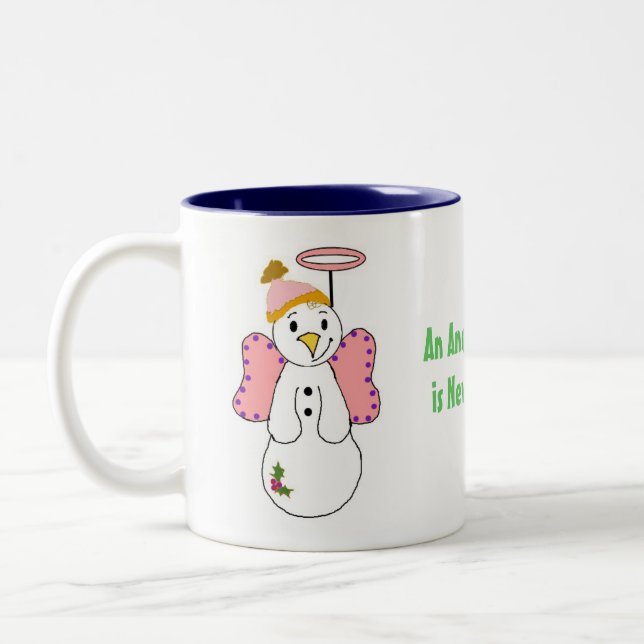 Taza Bicolor Ángeles de nieve (Izquierda)