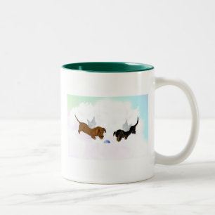 Taza Bicolor Ángeles del Dachshund