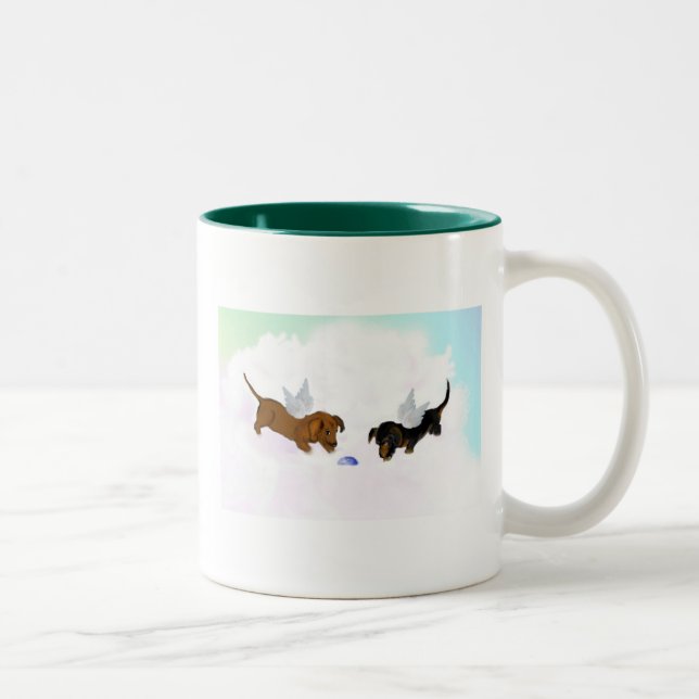 Taza Bicolor Ángeles del Dachshund (Derecha)