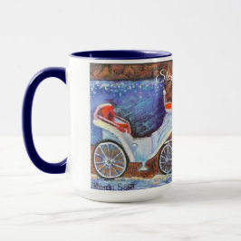 Taza Bicolor Anillo de las campanas de Alaska Sleigh