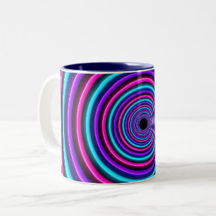 Taza Bicolor Anillos de vórtice de neón