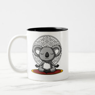 Taza Bicolor Animal de la meditación de la yoga del zen del oso