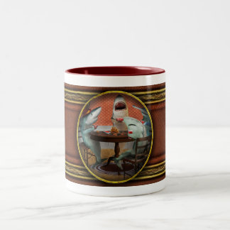 Taza Bicolor Animal - Pez - Tiburones de Cartas