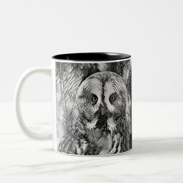 Taza Bicolor AnimalArtBW_Owl_001 (Izquierda)