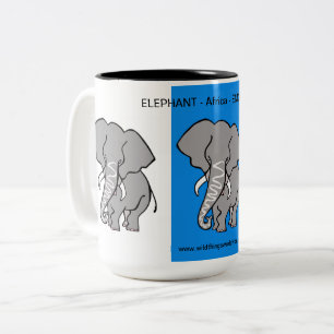 Taza Bicolor Animales africanos - Guay ELEPHANT - Vida silvestr