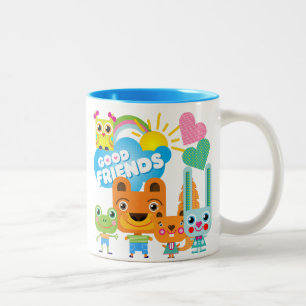 Taza Bicolor Animales Buenos amigos