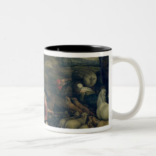 Taza Bicolor Animales que entran en la arca (aceite en lona)
