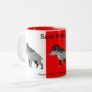 Taza Bicolor Animales silvestres - Salven PIGS de guerra - Acti