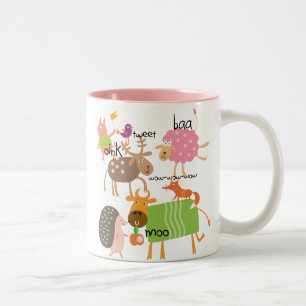 Taza Bicolor Animales tontos