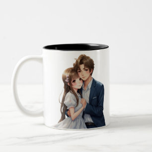 Taza Bicolor Anime Lovebirds Mug