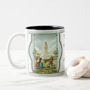 TAZA BICOLOR ANIVERSARIO 1917-2017 DE FÁTIMA DE 100 AÑOS