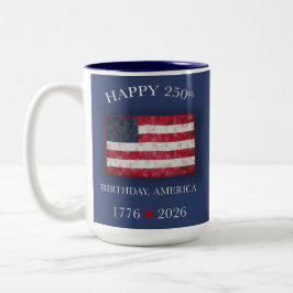 Taza Bicolor Aniversario 250 de América Patriótico 4 de Julio
