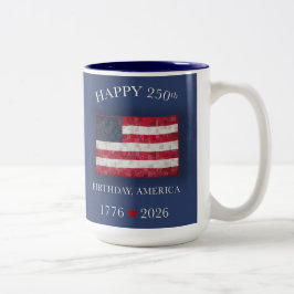 Taza Bicolor Aniversario 250 de América Patriótico 4 de Julio