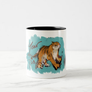 Taza Bicolor Aniversario del Año del Tigre Chino