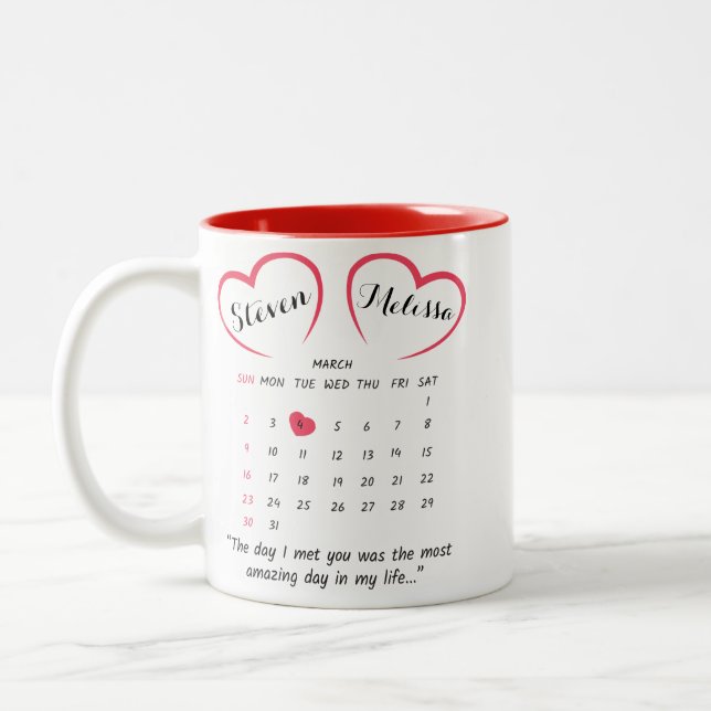 Taza Bicolor Aniversario personalizado (Izquierda)