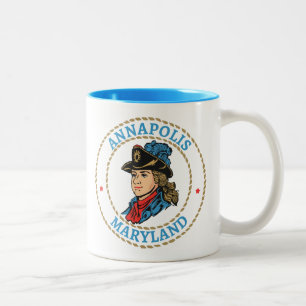 Taza Bicolor Annapolis Maryland Colonial