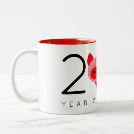 Taza Bicolor Año de cerdo 2019 Feliz Año Nuevo Chino