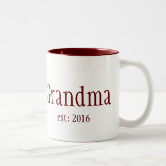 Taza Bicolor Año de creación de la abuela personalizable