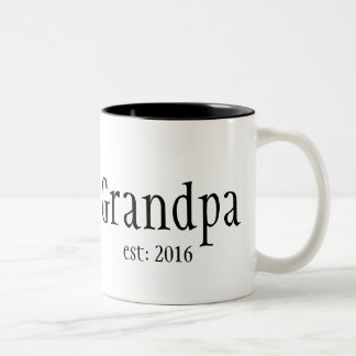 Taza Bicolor Año de creación del abuelo de personalizable