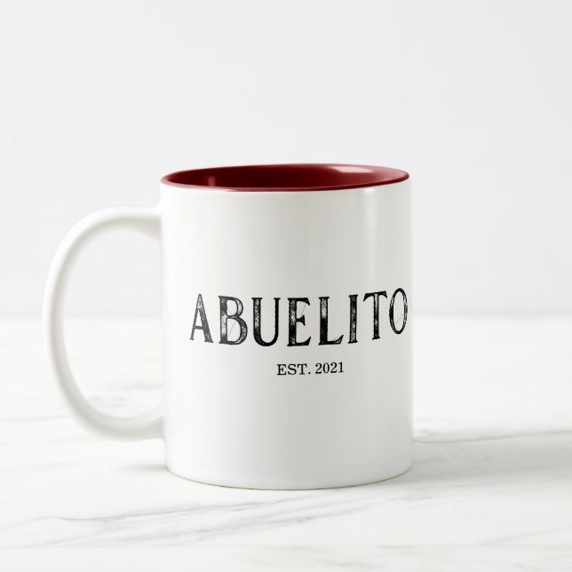 Taza Bicolor Año de establecimiento de Abuelito (Izquierda)