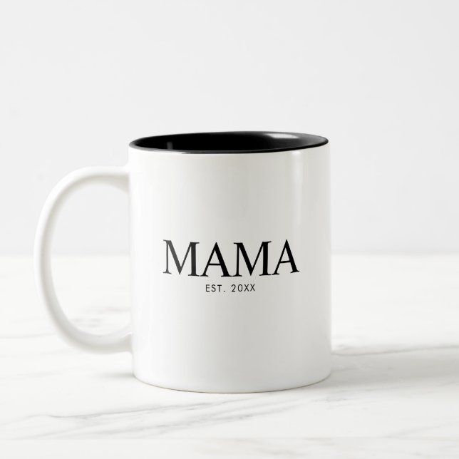 Taza Bicolor Año de establecimiento de Mama (Izquierda)