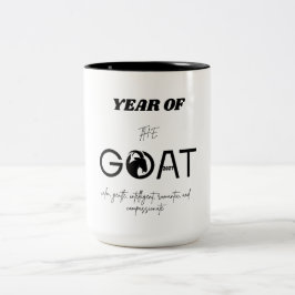 Taza Bicolor Año de la Cabra 2027 con Características