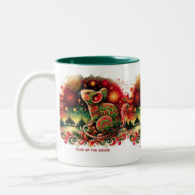 Taza Bicolor Año de la Mug de Conejo (Izquierda)