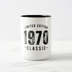 Taza Bicolor Año de nacimiento clásico de 1970
