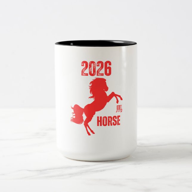 Taza Bicolor Año del caballo 2026 (Centro)