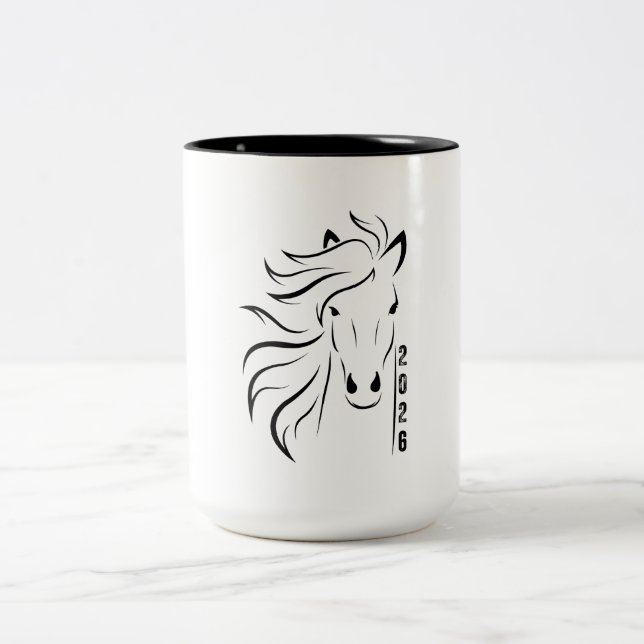 Taza Bicolor Año del caballo 2026 (Centro)