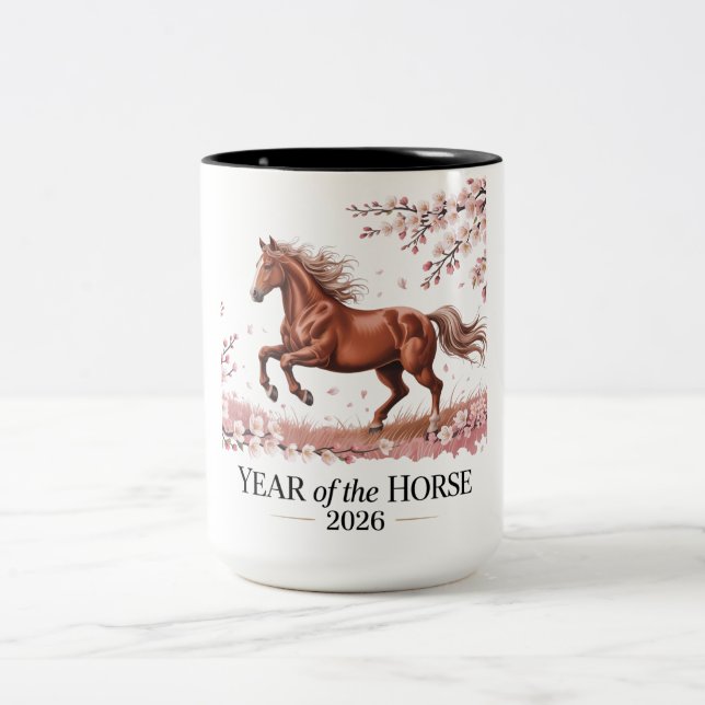 Taza Bicolor Año del Caballo 2026 (Centro)