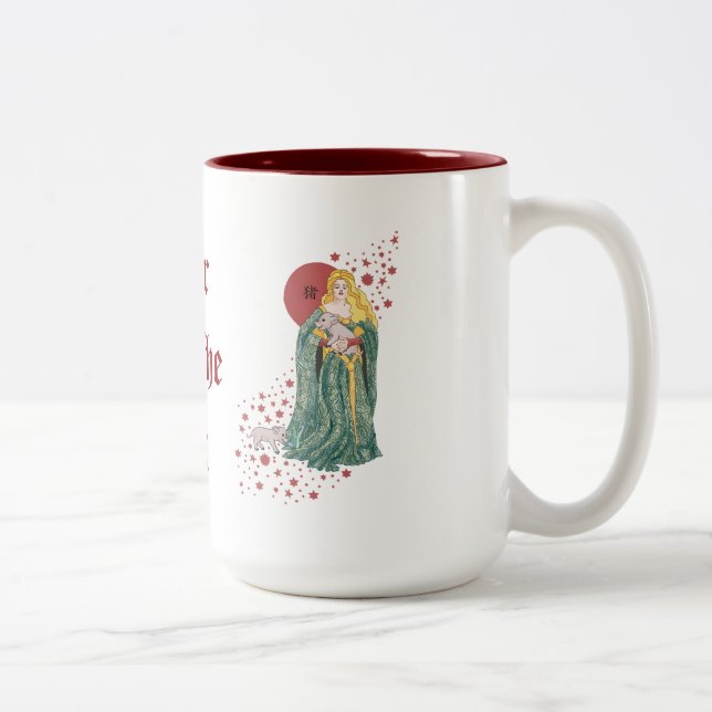 Taza Bicolor Año del cerdo (Derecha)