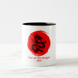 Taza Bicolor Año del Dragón 2024 en Luna Roja